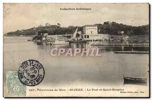 Environs de Nice - St Jean - Le Port et Saint Hospa�ce - Ansichtskarte AK