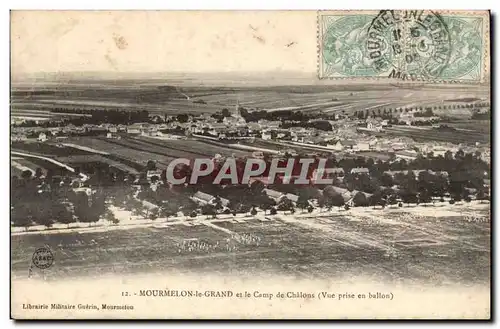 Moumelon le Grand et le Camp de Chalons Vue prise en ballon - Cartes postales