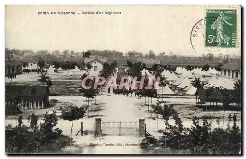 Sissonne - Arrivee d&#39un Regiment - Cartes postales