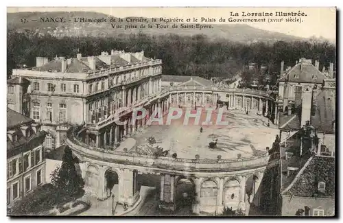 Nancy - L 4 Hemicycle de la carriere la Pepiniere et le Palais du Gouvernement - Vue prise de la Tou