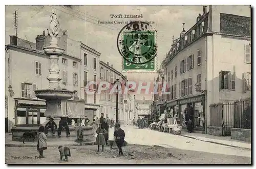 Toul iIlustee - Fontaine Curel - chiens - enfant - Cartes postales