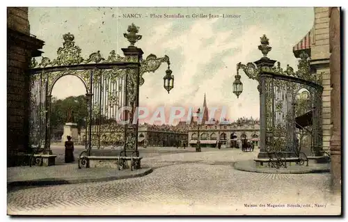 Nancy - Place Stanislas et Grille Jean Lamour - Ansichtskarte AK