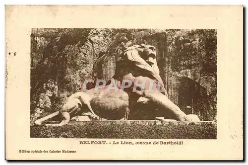 Belfort Cartes postales Le lion oeuvre de Bartholdi