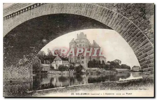 Solesmes Ansichtskarte AK Abbaye sous le pont