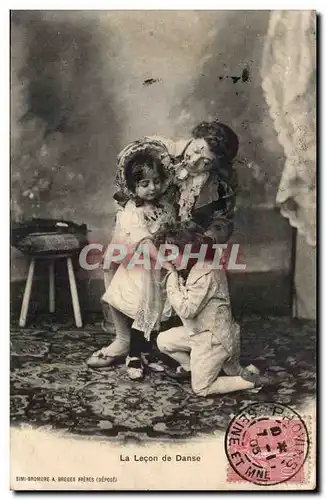 Cartes postales Fantaisie Enfant la lecon de danse