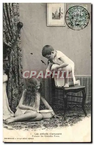 Cartes postales Folklore Fantaisie Les enfants s&#39amusent