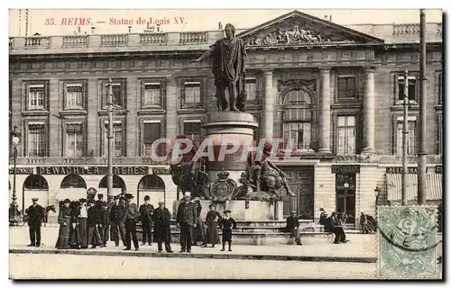 Reims - Statue de Louis XV - Ansichtskarte AK