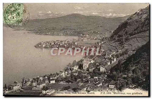 Suisse - Schweiz - Geneve - Montreux - Vue Generale - Cartes postales