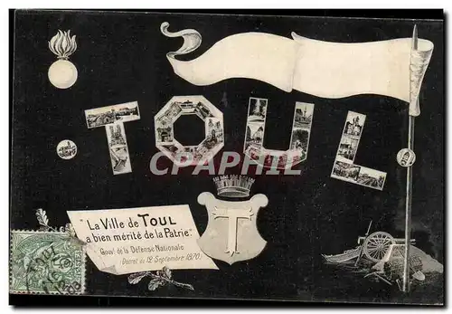 Toul - La Ville de Toul a bien merite de la Patrie - Souvenir - Cartes postales