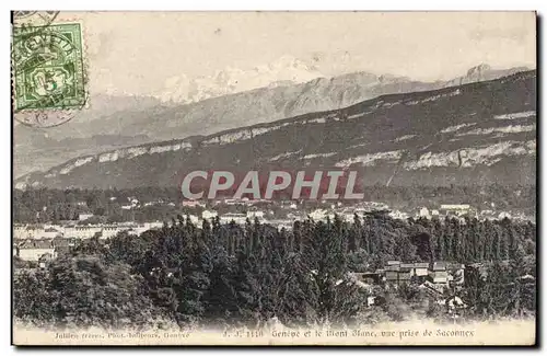 Suisse - Geneve - et le Mont Blanc vue prise de Saconnex - Ansichtskarte AK