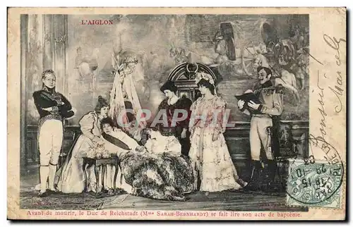 Spectacle -Theatre -Paris - Avant le Mourir du Duc de Reichstadt Mme Sarah Bernhardt - Gilbert Pierc
