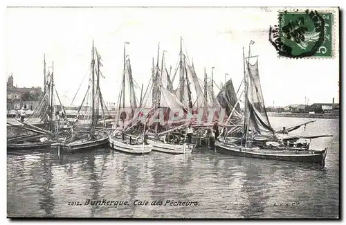 Dunkerque - Cale des Pecheurs - bateau - Cartes postales