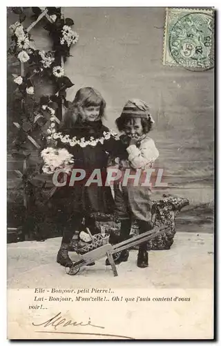 Fantaisie - Enfant - Noel - Bonjour Petit Pierre - jouet - Christmas - Ansichtskarte AK