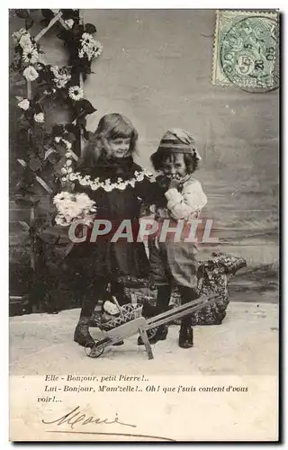 Fantaisie - Enfant - Noel - Bonjour Petit Pierre - jouet - Christmas - Cartes postales