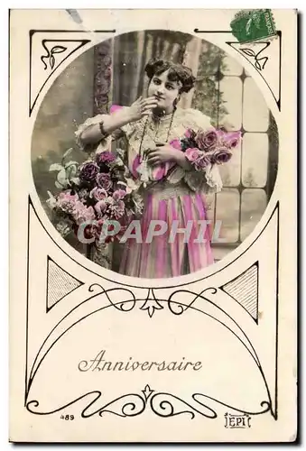 Cartes postales Fantaisie Fantasy Femme Anniversaire