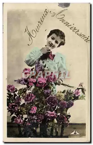 Cartes postales Fantaisie Fantasy Joyeux anniversaire Enfant