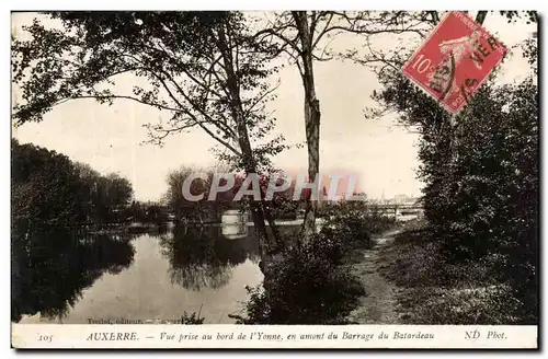 Auxerre Ansichtskarte AK Vue prise au bord de l&#39Yonne en amont du barrage du Batardeau