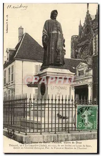 Sens Cartes postales Statue du Baron Thenard oeuvre de Droz