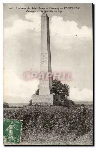 Ansichtskarte AK Environs de Saint Sauveur Fontenoy Colonne de la bataille de 841