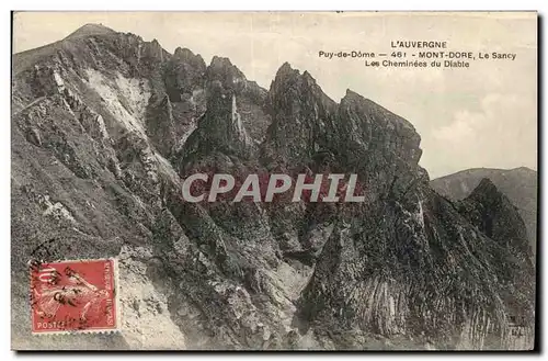 Le mont Dore Cartes postales Auvergne La sancy Les cheminees du diable