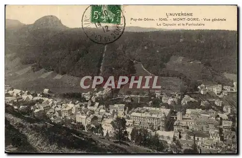 Le mont Dore Cartes postales Vue generale Le capucin et le funiculaire