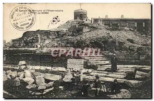 Cartes postales TEmple de Mercure et l&#39observatoire du Puy de Dome