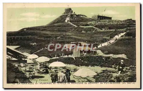 Ansichtskarte AK Terrasse de l&#39auberge du temple de Mecure au sommet du Puy de Dome