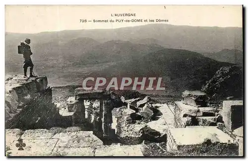 Cartes postales Sommet du Puy de Dome et les Domes