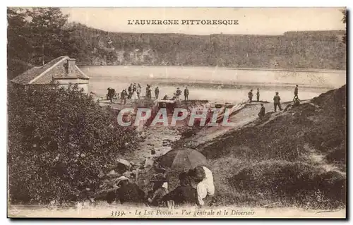 Auvergne Ansichtskarte AK Le lac PAvin Vue generale et le deversoir