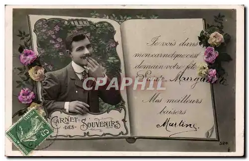 Fantaisie - Homme - carnet des Souvenirs - Sainte Marguerite Handsome man with handlebar mustache -