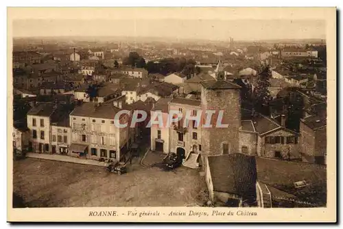 Roanne Ansichtskarte AK Vue generale Ancien donjon Place du chateau