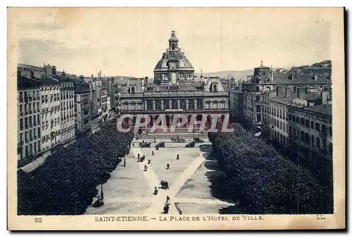 Saint Etienne Cartes postales La place de l'hotel de ville