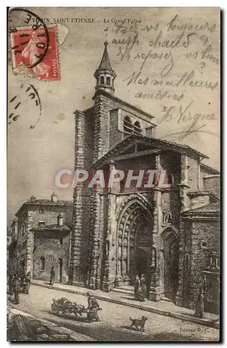 Saint Etienne Cartes postales La grand eglise