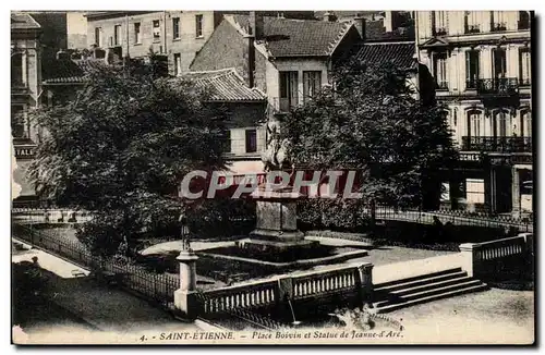 Saint Etienne Cartes postales Place Boivin et statue de jeanne d&#39arc