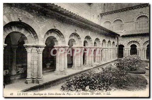 Le Puy Cartes postales Basilique de Notre Dame du Puy Le cloitre