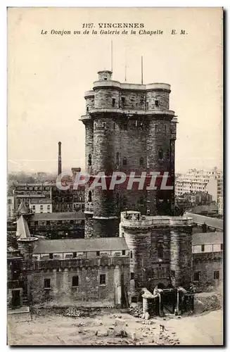 Vincennes Ansichtskarte AK Le donjon vu de la galerie de la chapelle