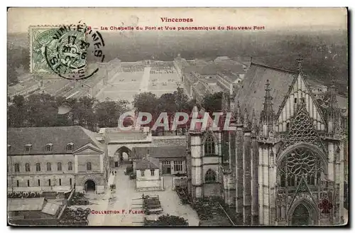 Vincennes Cartes postales Chapelle du fort et vue panoramique du nouveau fort