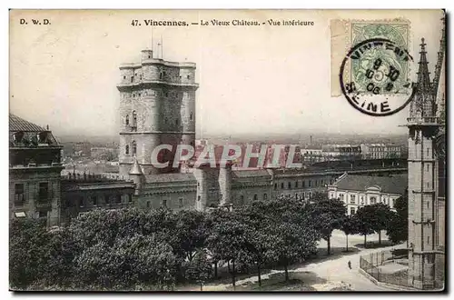 Vincennes Cartes postales Le chateau Vue interieure