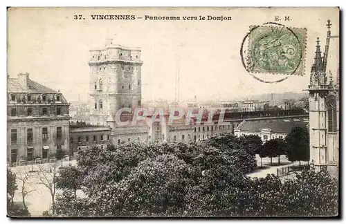 Vincennes Ansichtskarte AK Panorama vers le donjon