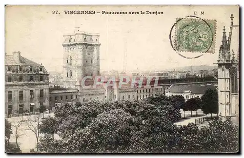Vincennes Cartes postales Panorama vers le donjon