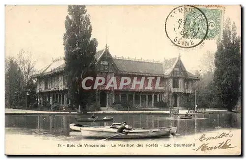 Bois de Vincennes Cartes postales Le pavillon des forets Lac Daumesnil