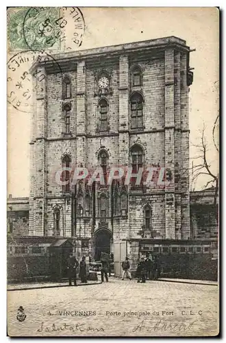 Vincennes Ansichtskarte AK Porte principale du fort