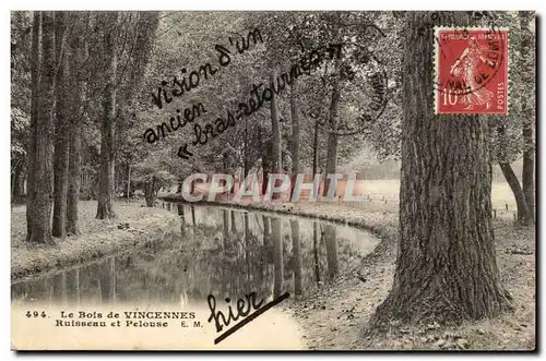 Bois de Vincennes Cartes postales Ruisseau et pelouse
