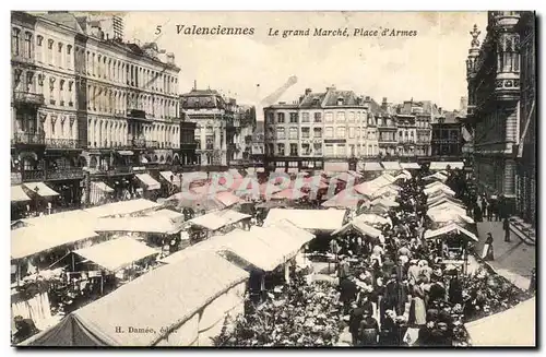 Valenciennes Cartes postales le grand marche Place d&#39armes TOP