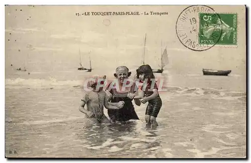 Le Touquet Ansichtskarte AK Paris Plage la trempette