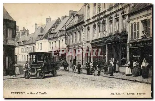 Frevent (Nord 59) Cartes postales Rue d&#39Hesdin (automobile autobus) Potier Lemaire TOP