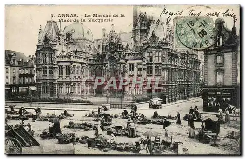 Arras Cartes postales Le marche de la place de la Vacquerie TOP