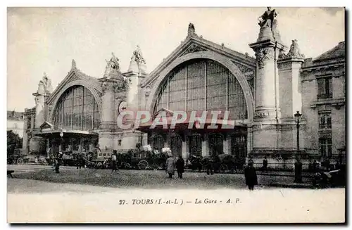 Tours Cartes postales la gare