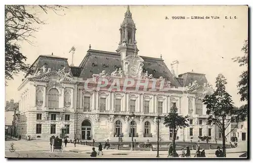 Tours Cartes postales Hotel de ville