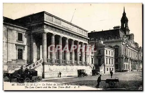 Tours Cartes postales Palais de justice et le nouvel hotel de ville